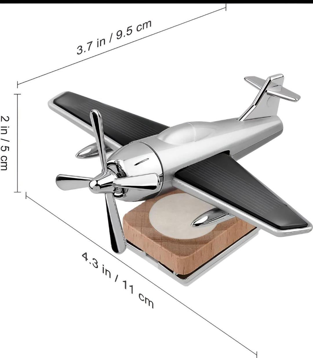 Solar Powered Aeroplane Car Air Freshner