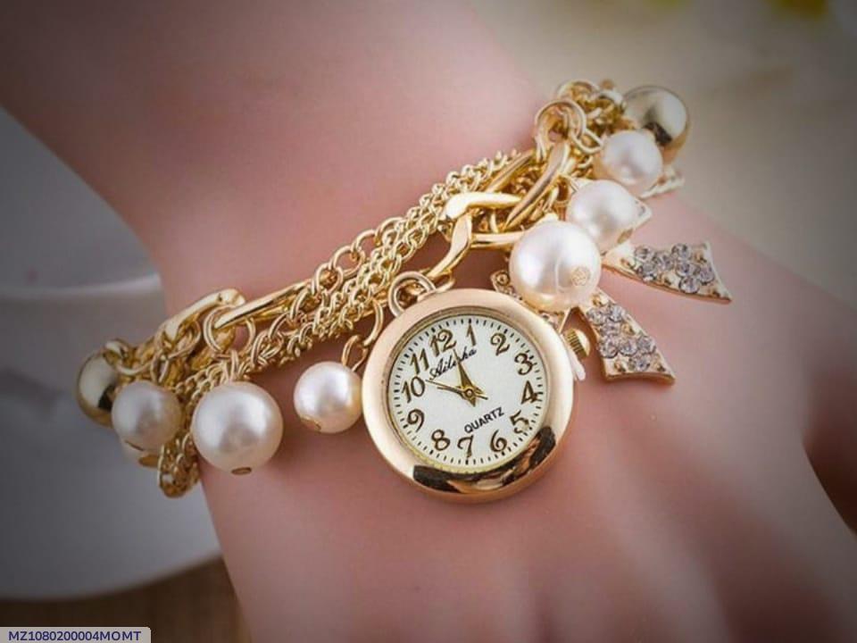 Fancy Pearl Bracelet Watch