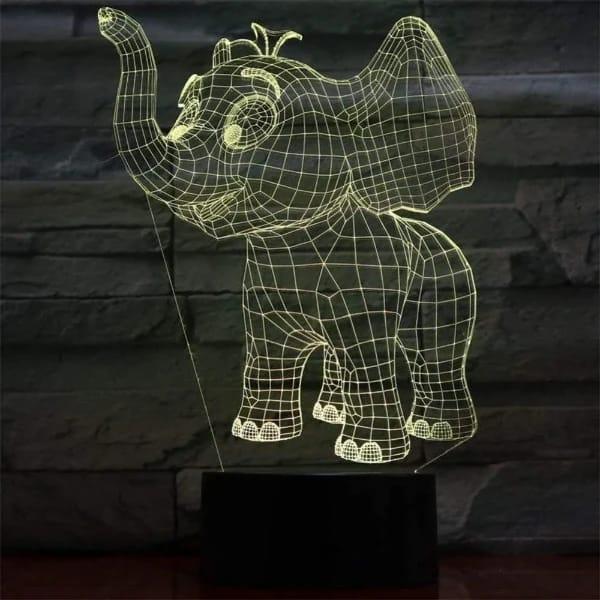 Elephant 3D Illusion Lamp