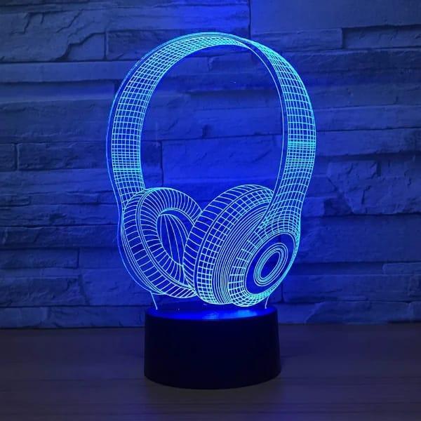 Headphones 3D Illusion Lamp