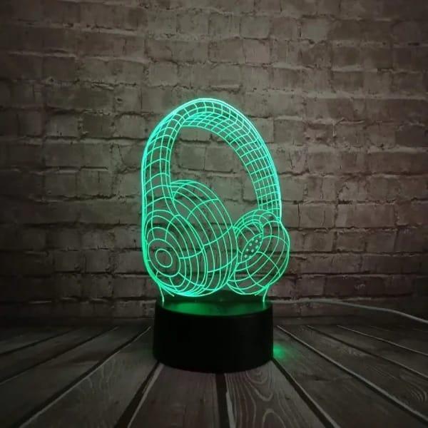 Headphones 3D Illusion Lamp