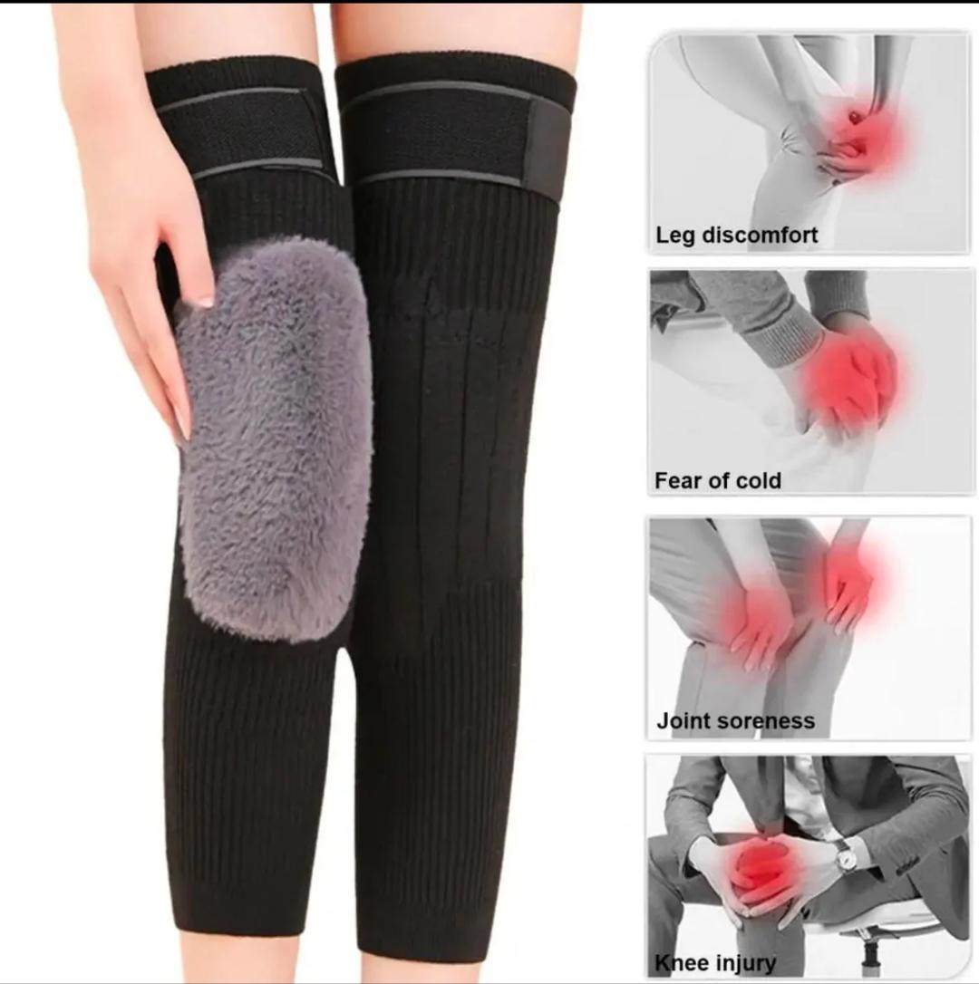 2pcs Thick Warm Wool Kneepad for Women Men Old People